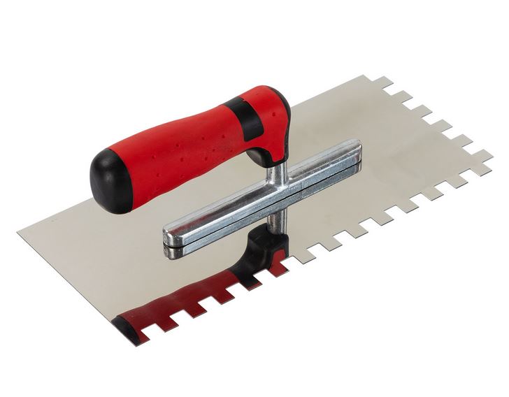 Glättekelle gezahnt mit Softgriff 270 x 130 mm