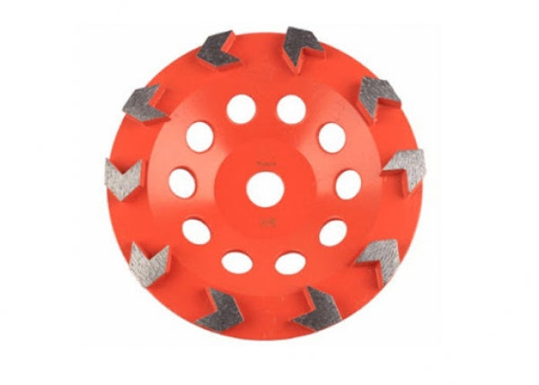 Diamantschleifteller 125 mm, 6 Pfeilsegmente