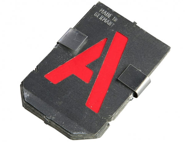Schablone, Signierset A bis Z, Zinkblech, 20 mm bis 300 mm
