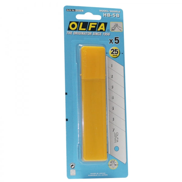 Ein Spender: Olfa Ersatz Abbrechklingen 25 mm (Pack a 5 Stück)