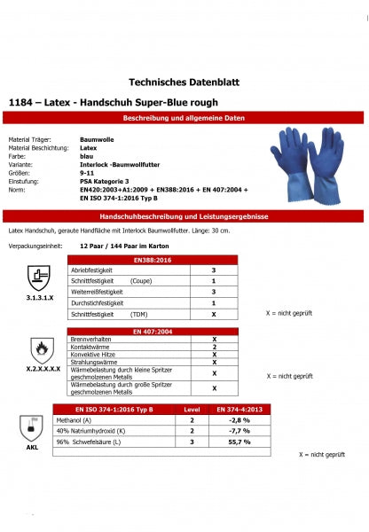 Latexhandschuhe, Bicolor